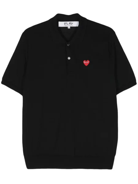 Polo Comme Des Garcons Play wełniane w serca czarne