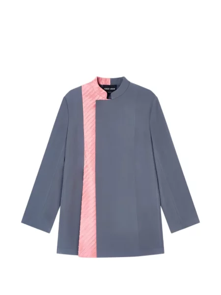 Gulerat palton Giorgio Armani gri