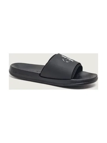 Calvin Klein Papucs Ess Slide Rubber Neoprene fekete