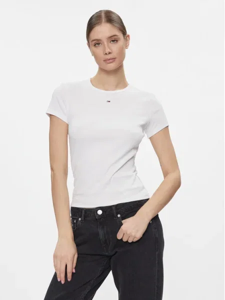 Tommy Jeans Tricou Essential alb