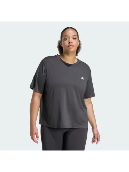 Koszulka treningowa z zaokrąglonym dekoltem Essentials Minimal czarna