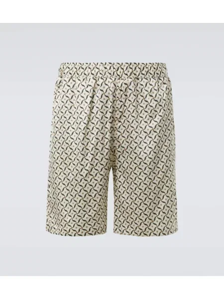 Pantaloni scurți Frescobol Carioca de mătase cu imagine verde