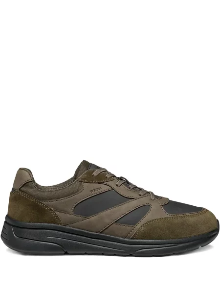 Sneakerși Geox cu șireturi din dantelă maro