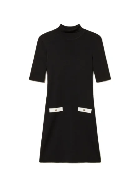 Rochie mini Twinset scurtă de costum negru