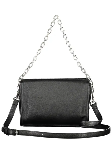 Lniana kopertówka Valentino By Mario Valentino czarna