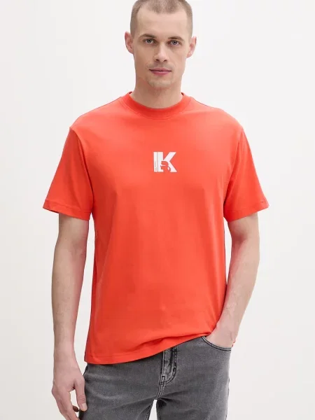 Karl Lagerfeld Jeans t-shirt pomarańczowa