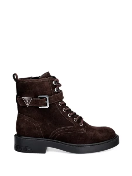 Botine Guess din piele de căprioară maro