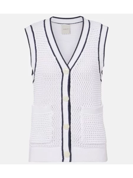 Vestă Varley tricotate alb