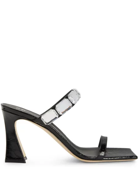 Sandale Giuseppe Zanotti cu vârf pătrat negru