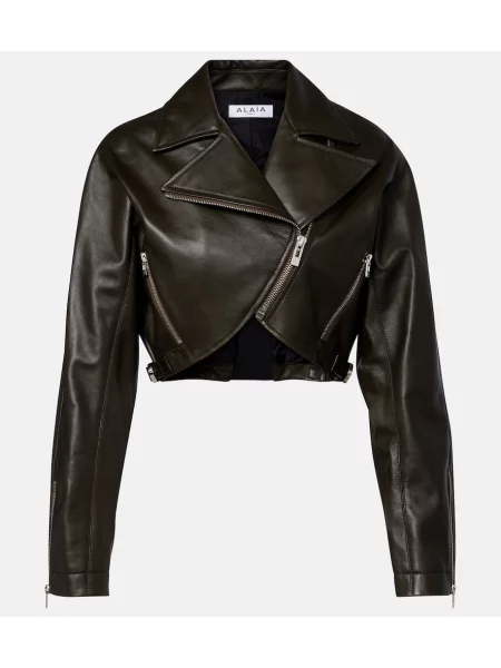 Decupat geanta de piele Alaïa verde