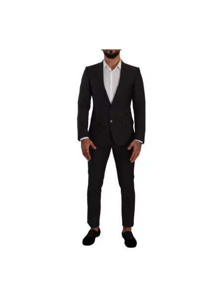Garnitur Dolce And Gabbana wełniany elegancki czarny