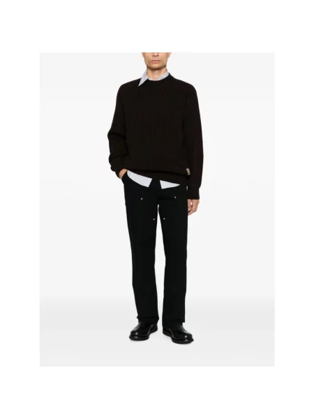 Sweter Carhartt Wip wełniany brązowy