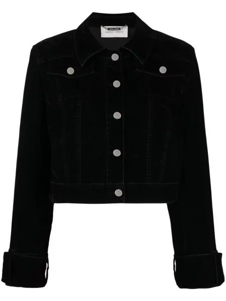 Decupat geacă Alberta Ferretti negru