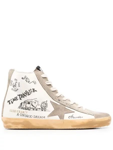 Sneakerși Golden Goose Francy cu imagine alb