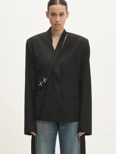 Heliot Emil marynarka z domieszką wełny czarny