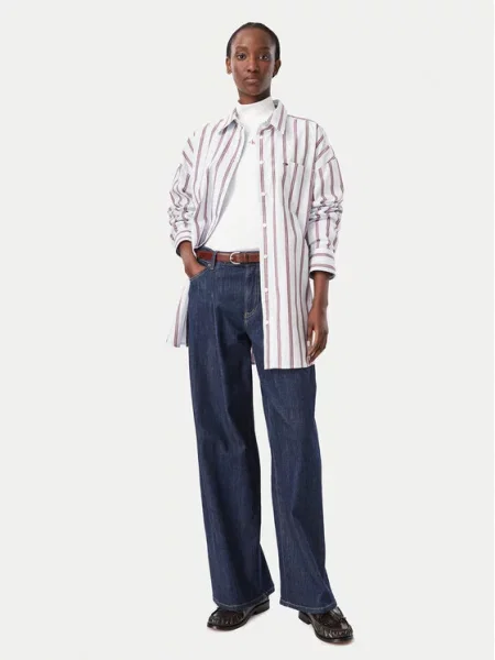 Tommy Jeans Srajca Essetnial Svetlo Oversize modra