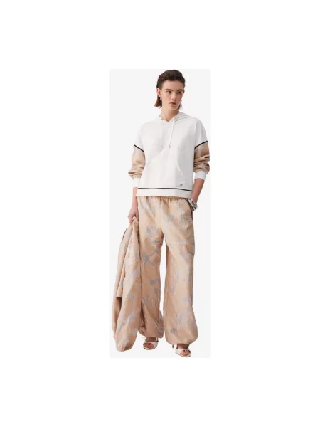 Bluza z kapturem Liu Jo z kapturem z organzy biała