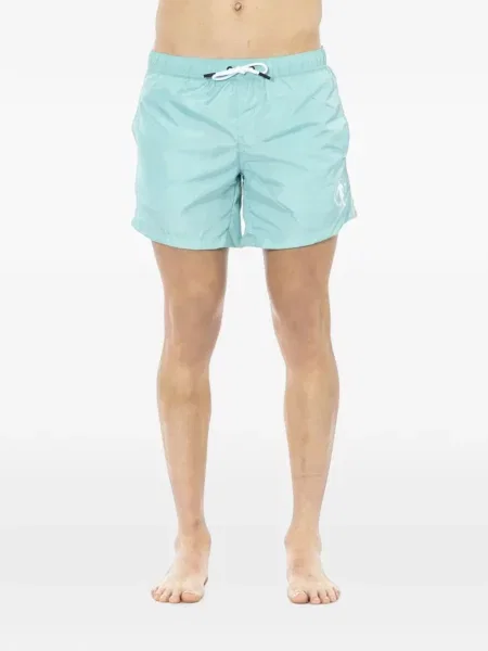 Slip de baie Bikkembergs cu imagine cu cordon albastru
