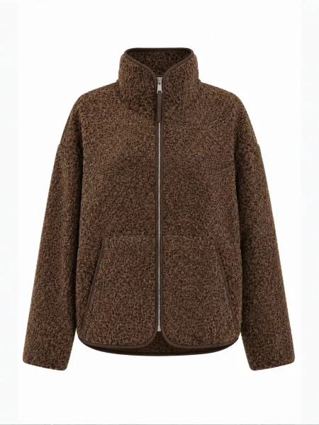 MixRay Fleecová mikina Sweatshirts tmavě hnědá