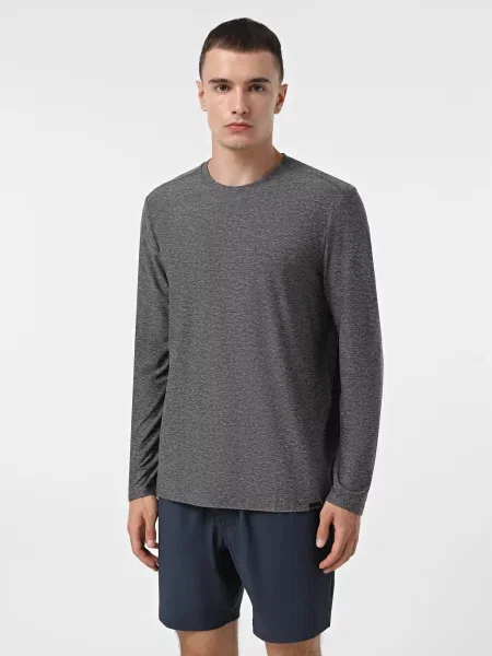 Лонгслив Skechers из спандекса серый