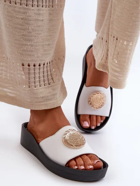 Papuci de casă Kesi cu pană negru