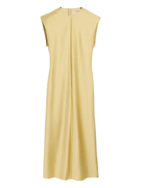 Rochie midi Ami Paris fără mâneci până la genunchi de costum galben