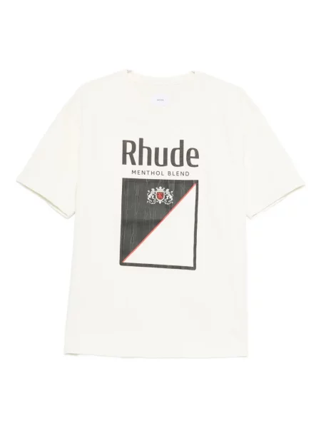 Tricou Rhude cu imagine alb