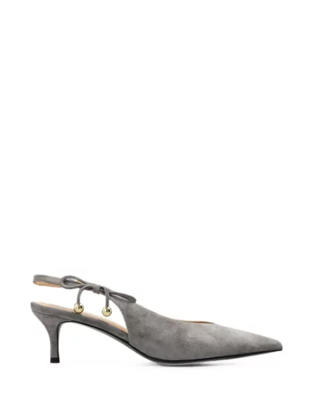 Pantofi cu toc Furla cu funde gri