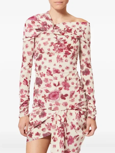 Top Isabel Marant de mătase cu model floral