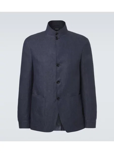 Geacă Zegna de in albastru