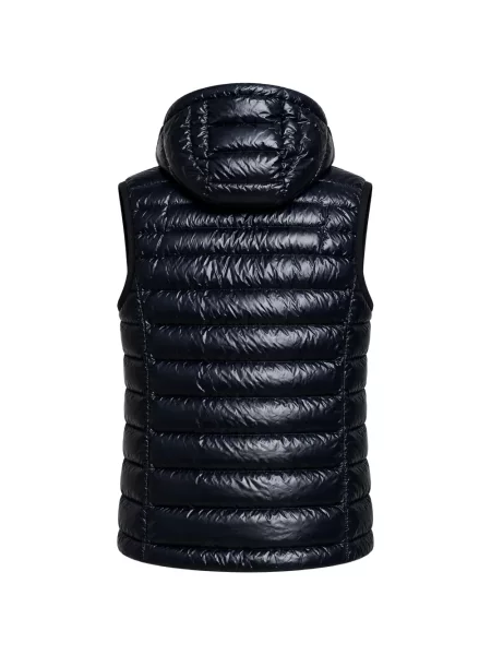 Vestă Boss cu glugă albastru