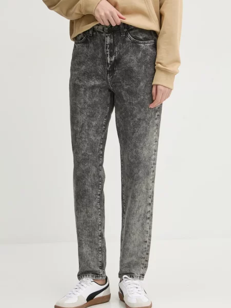 Kalhoty Levi's černá široké high waist šedé