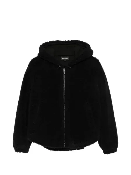 Geacă Emporio Armani cu glugă negru