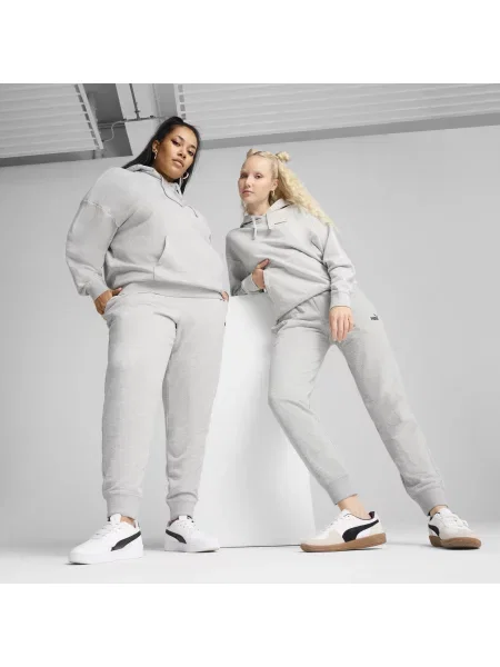 PUMA spodnie dresowe z małym logo ESS Odzież szary