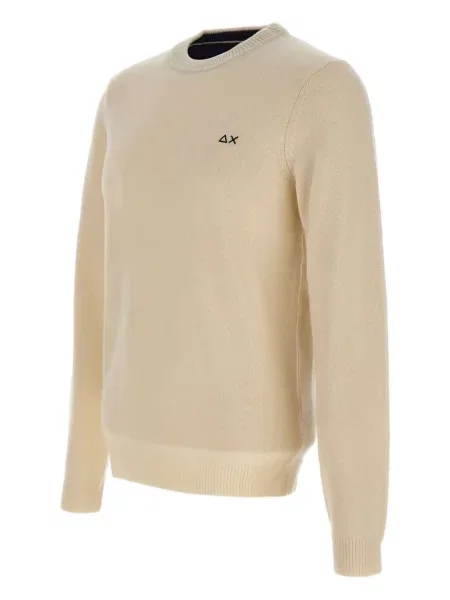Pulover Sun68 cu broderie cu decolteu rotund