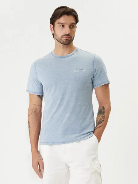 Guess Jeans majica za muškarce od pamuka plava