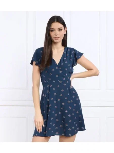 Rochie din denim Pepe Jeans London albastru