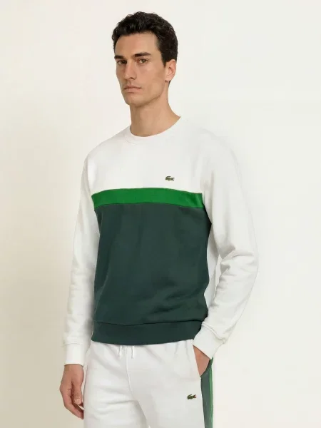 Lacoste Mikiny krémová / tmavě zelená