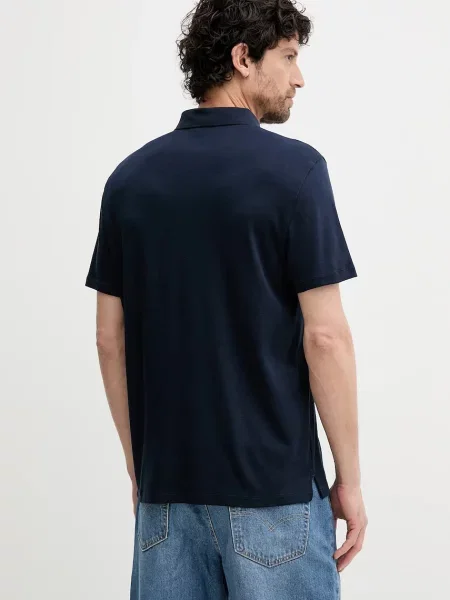 Calvin Klein polo granatowy gładki niebieska