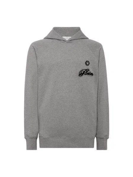 Bluza z kapturem Philipp Plein szara