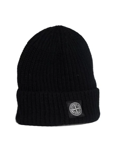 Czapka Stone Island z kamieniami czarna