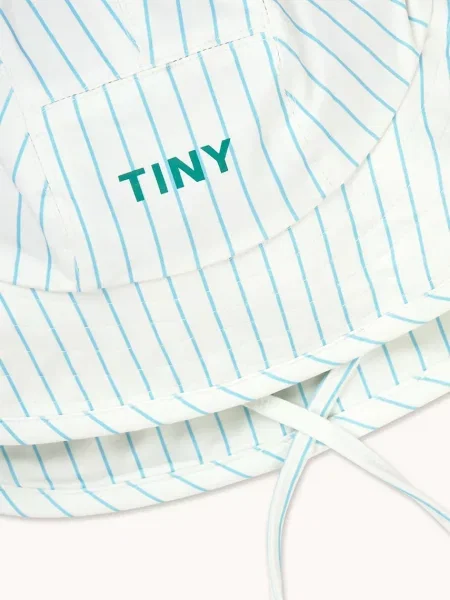 Tinycottons Дитячий капелюх CYAN FINE STRIPES BUCKET HAT