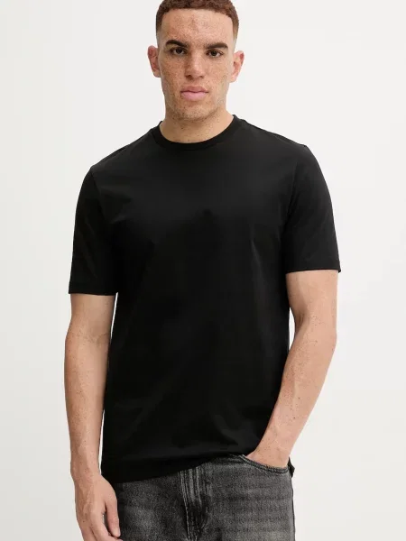 HUGO tricou din uni negru