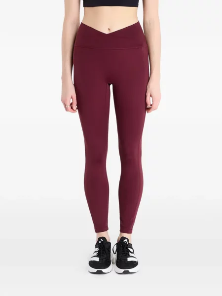 Leggings Adidas cu dungi roșu