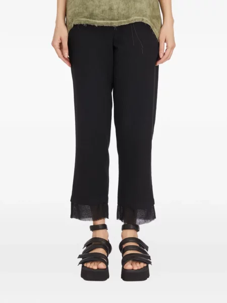 Pantaloni cu picior drept Sancta Muerte negru