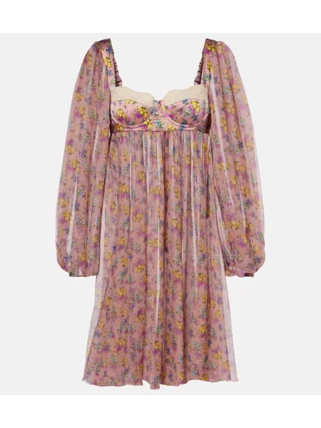 Rochie Dolce&gabbana de mătase cu model floral roz