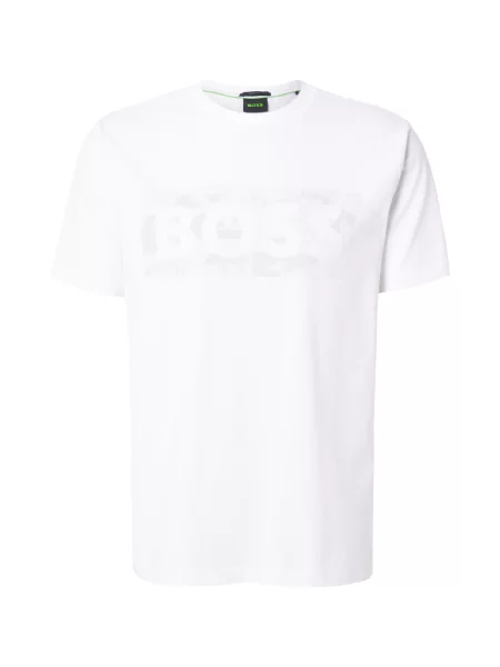 BOSS Tricou grej alb