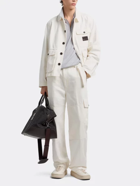 Поло Emporio Armani из лиоцела серое