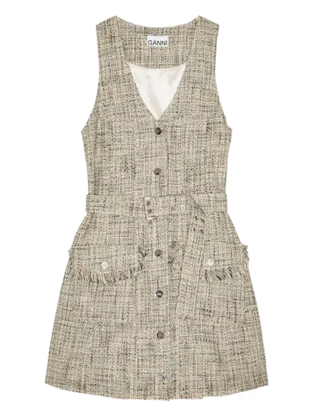 Rochie mini Ganni din tweed de costum