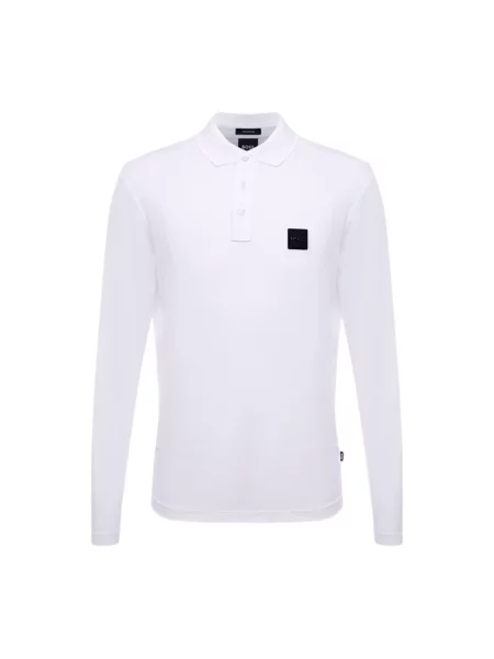 Koszulka polo Hugo Boss z długim rękawem biała